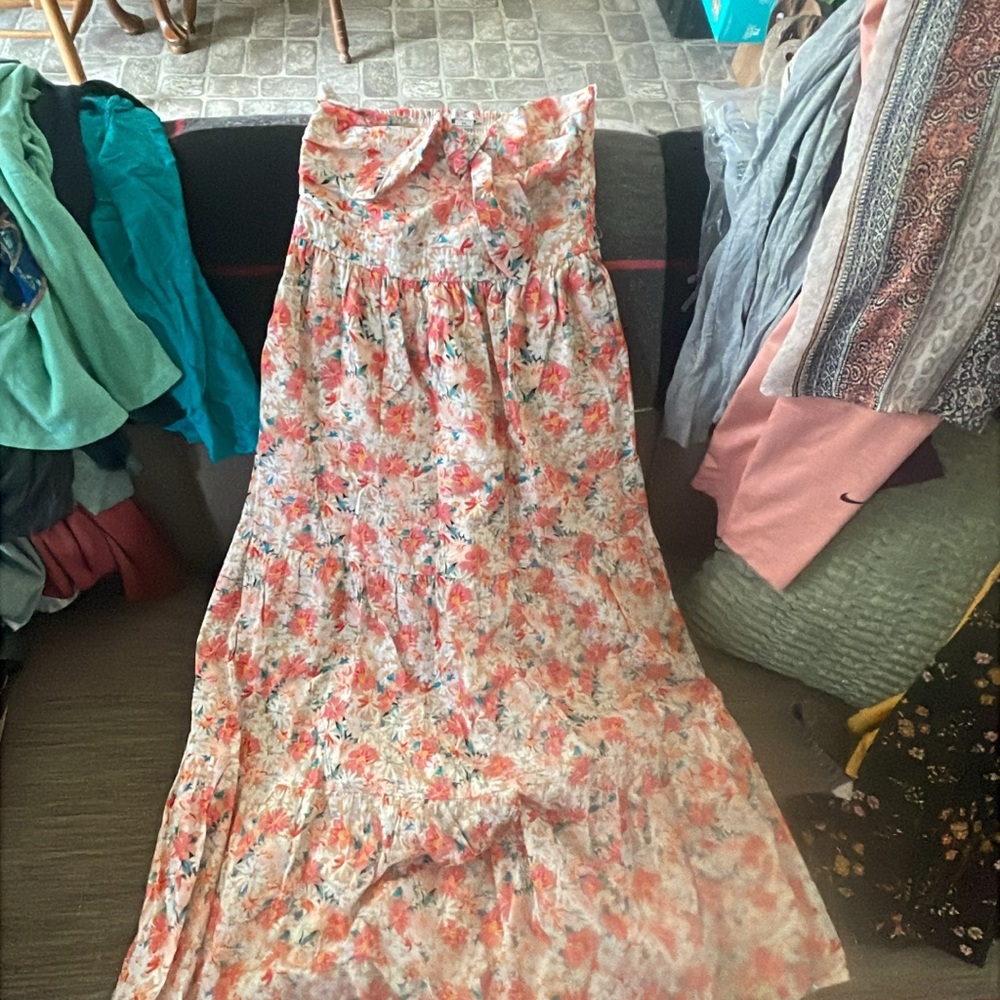 Floral Strapless Dress